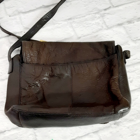 Mila Paoli dark brown leather crossbody bag - Picture 14 of 14